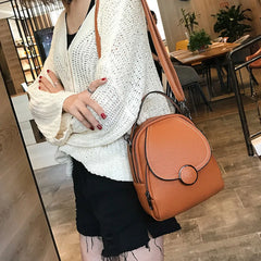 Small Leather Shoulder Bag Mini Backpack for Women Girls
