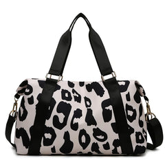 Large-Capacity Sports Shoulder Bag Cow Pattern Travel Backpack