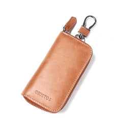 Retro Cowhide Car Key Case for Men and Women
