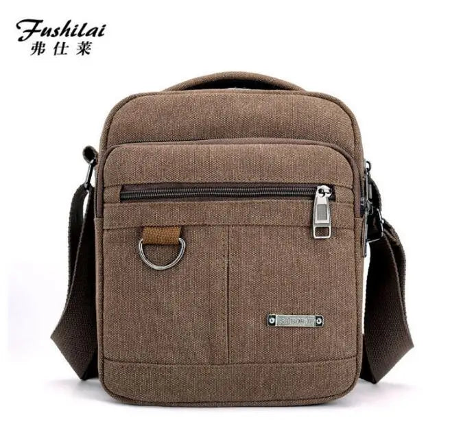 Men's Canvas Messenger Bag Literary Handbag