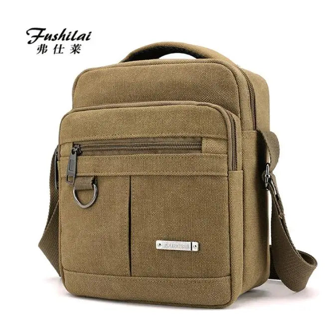 Men's Canvas Messenger Bag Literary Handbag