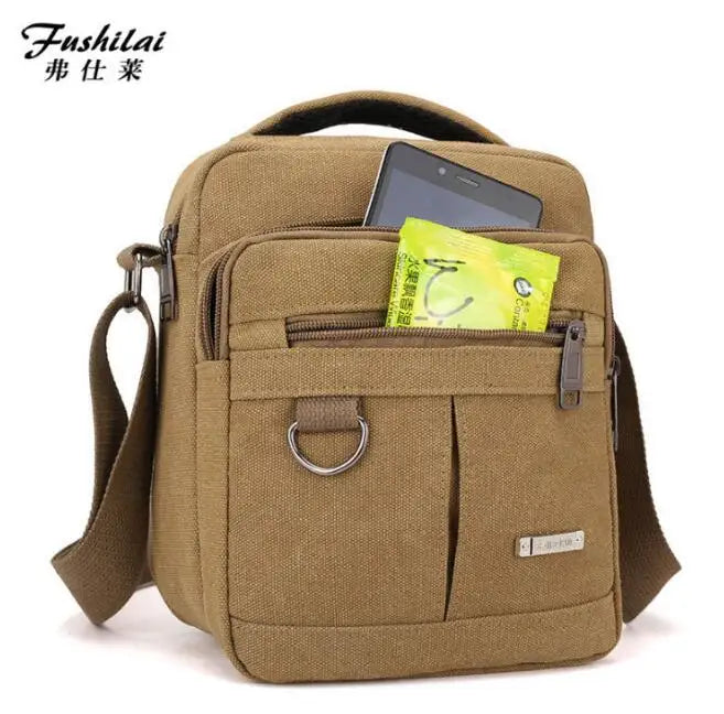Men's Canvas Messenger Bag Literary Handbag