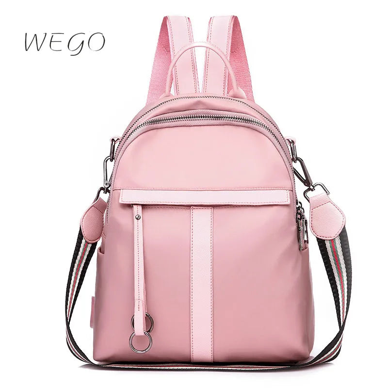 Multifunctional Backpack Women's Soft Nylon Travel Bag