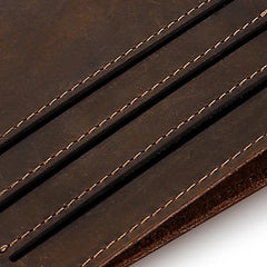 Vintage Men's Leather Wallet with Cowhide Clip