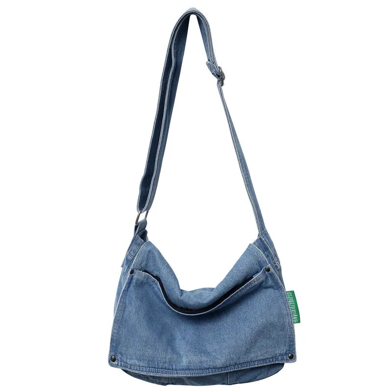 Retro Denim Sling Bag Women Crossbody Phone Shoulder Sac Bandouliere