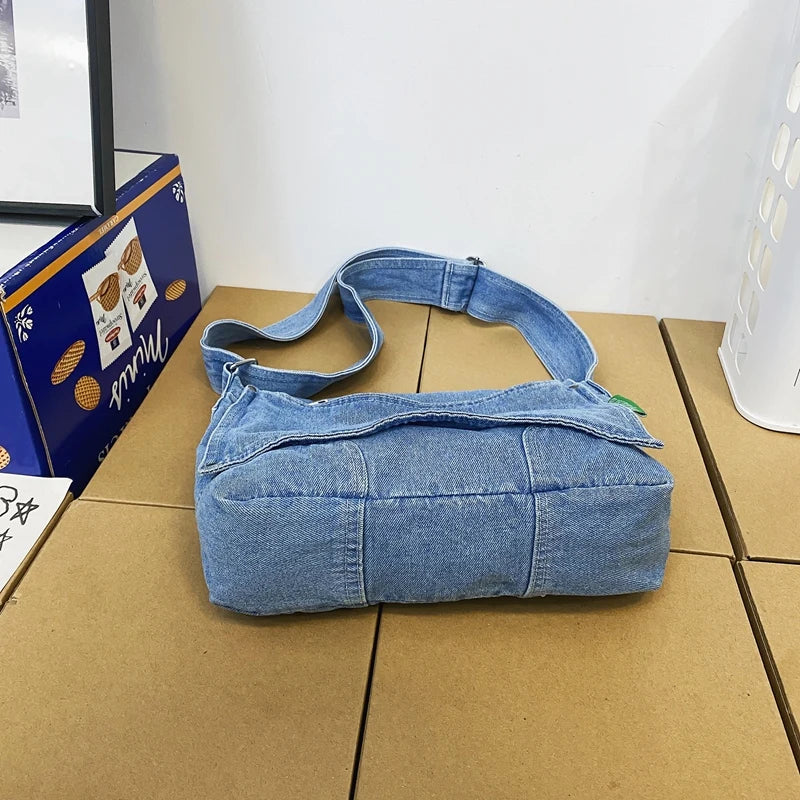 Retro Denim Sling Bag Women Crossbody Phone Shoulder Sac Bandouliere