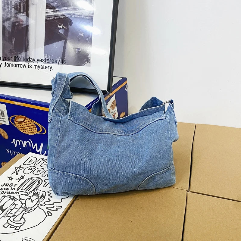 Retro Denim Sling Bag Women Crossbody Phone Shoulder Sac Bandouliere