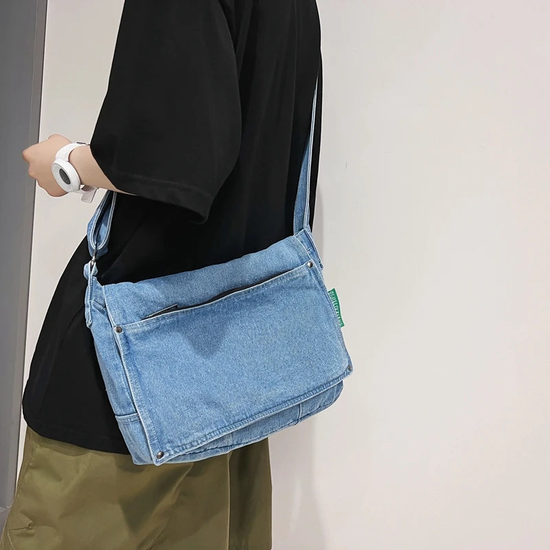 Retro Denim Sling Bag Women Crossbody Phone Shoulder Sac Bandouliere