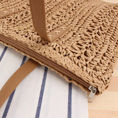 Japanese Hand-Woven Seaside Holiday Straw Bag