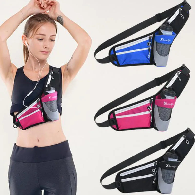 Waterproof Running Fanny Pack with Bottle Holder