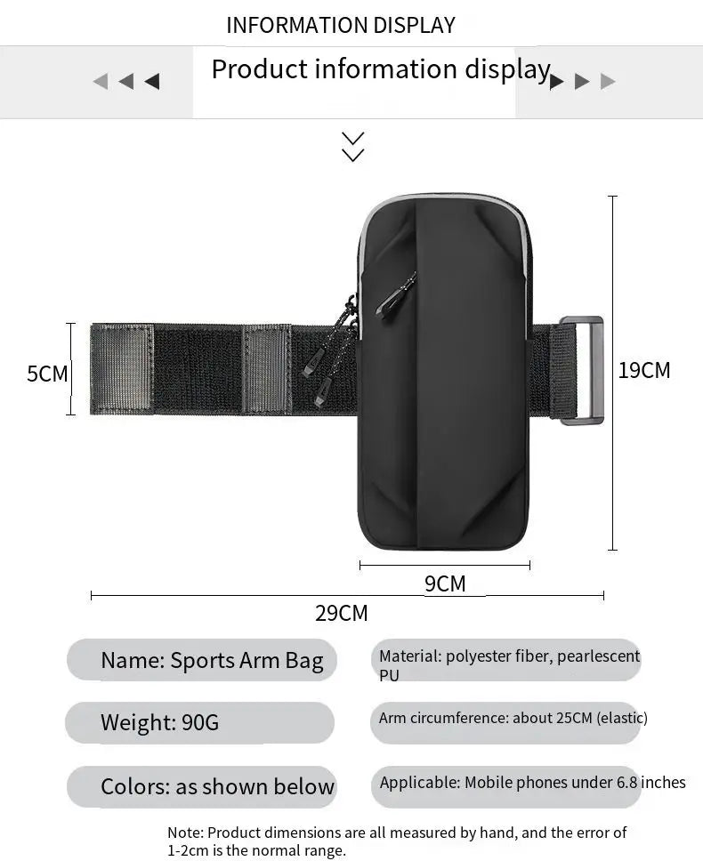 Sports Running Arm Bag Handbag Cover for Men and Women