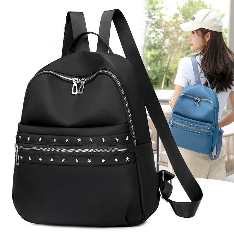 Waterproof Oxford Cloth Backpack Women's Leisure Schoolbag