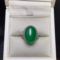 925 Silver Siberia Emerald Ring - Natural, Positive Energy