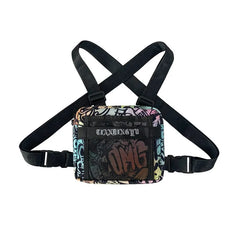 Graffiti Chest Bag Tactical Tooling Bag Couple Running Sports Bag