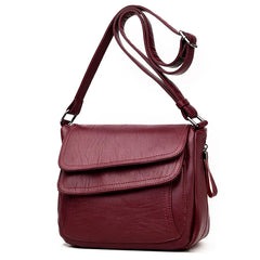 Small Leather Shoulder Bag for Women, Casual Travel Handbag