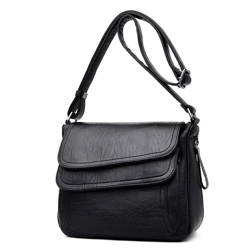 Small Leather Shoulder Bag for Women, Casual Travel Handbag