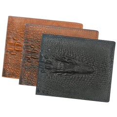 Men's Crocodile Pattern PU Multi-card Wallet