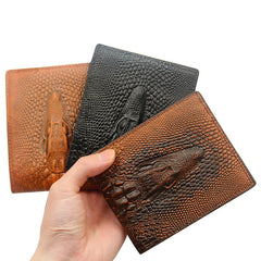 Men's Crocodile Pattern PU Multi-card Wallet