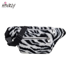 Plush Waist Bag Large-Capacity Portable Crossbody Chest Bag