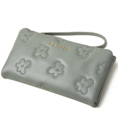 Women's Long Zipper PU Wallet Wrist Handbag