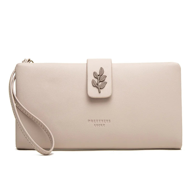 Women's Leaf Buckle Zipper Handbag