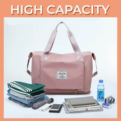 Waterproof Expandable Travel Bag - Dry/Wet Gym Bag - Duffle Bag