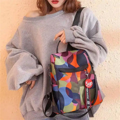 Nylon Backpack Female School Bags Travel Mochilas