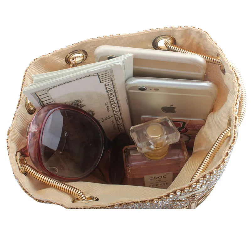 Women's Rhinestone Shoulder Bag - Elegant Evening Clutch