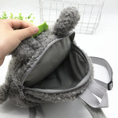Girls Plush Cat School Bag Student Cartoon Doll Backpack