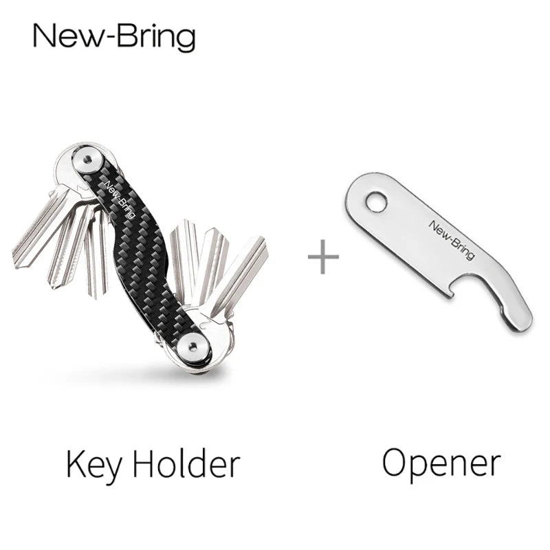Carbon Fiber Key Organizer Smart Key Wallets Ring
