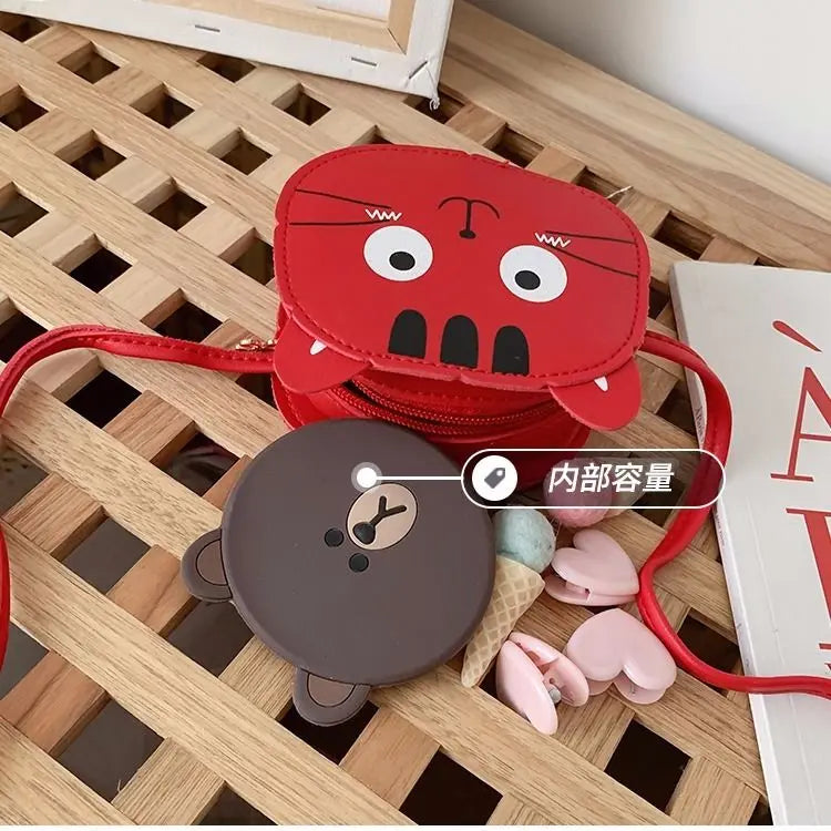 Kids Girl Crossbody Bags Cartoon Animal Coin Purse Handbag Small Coin Bag
