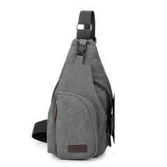 Men Sling Bag Chest Cross Body Canvas Messenger Pack Travel Hiking Waist Packs
