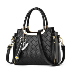 Leather Crossbody Bag Square Handbag with Chain Strap