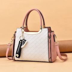 Leather Crossbody Bag Square Handbag with Chain Strap