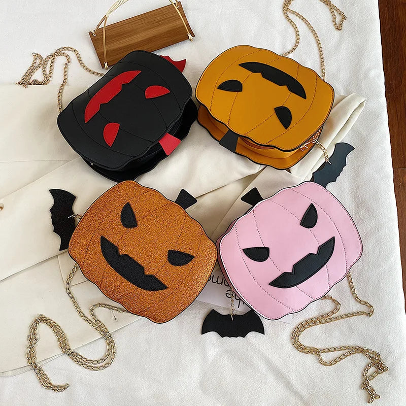 Halloween Devil Pumpkin Fanny Crossbody Handbag