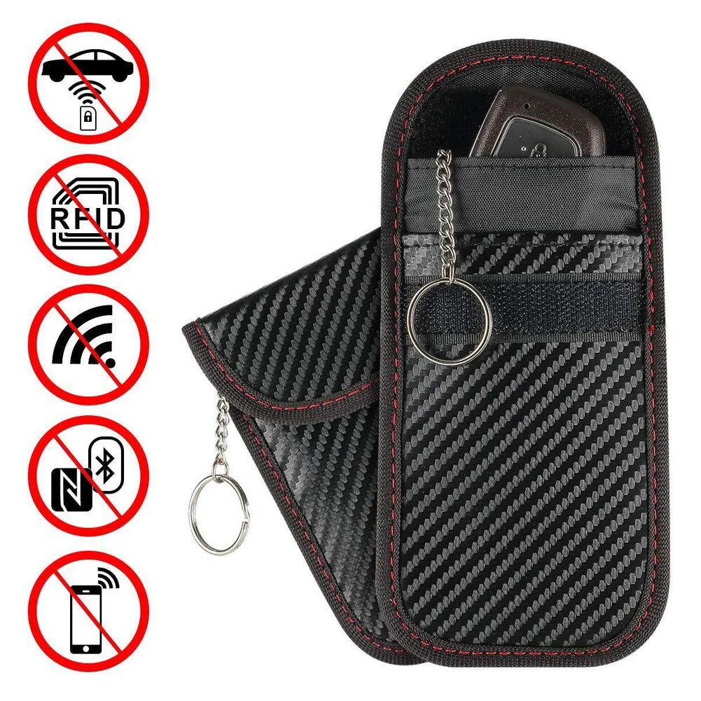 Anti-theft Car Key Fob RFID Signal Blocker Pouch