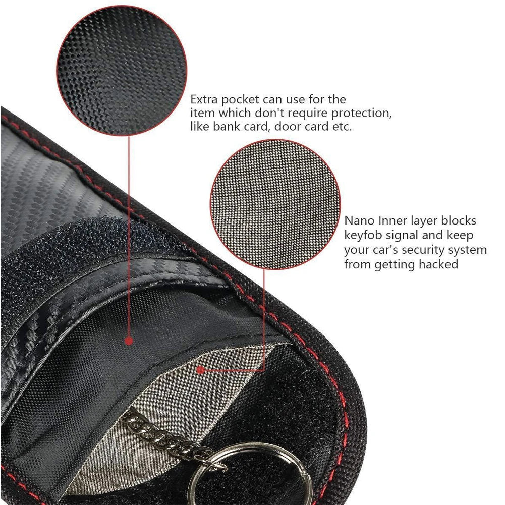 Anti-theft Car Key Fob RFID Signal Blocker Pouch