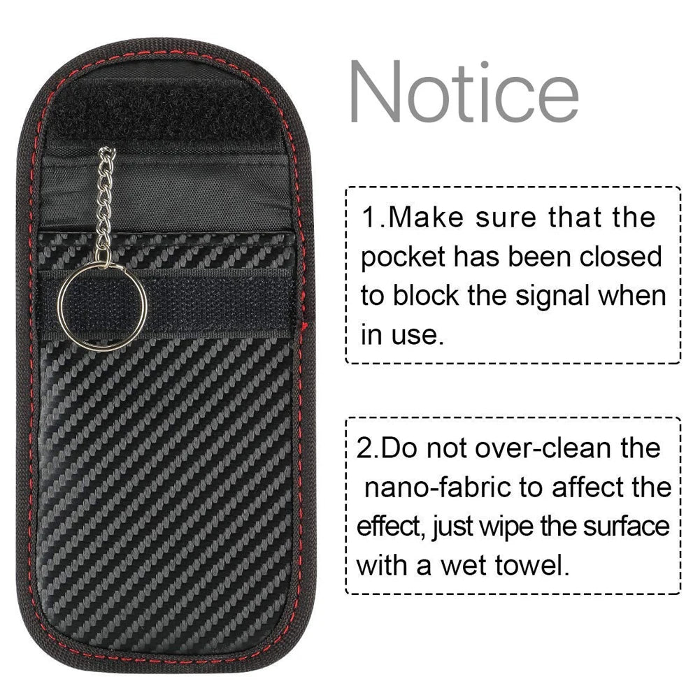 Anti-theft Car Key Fob RFID Signal Blocker Pouch