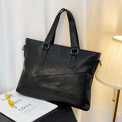 Men's Business Soft Leather Shoulder Bag Briefcase