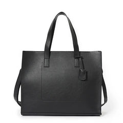 Men's PU Leather Tote Bag Single Shoulder Bag Handbag Briefcase Business Bag