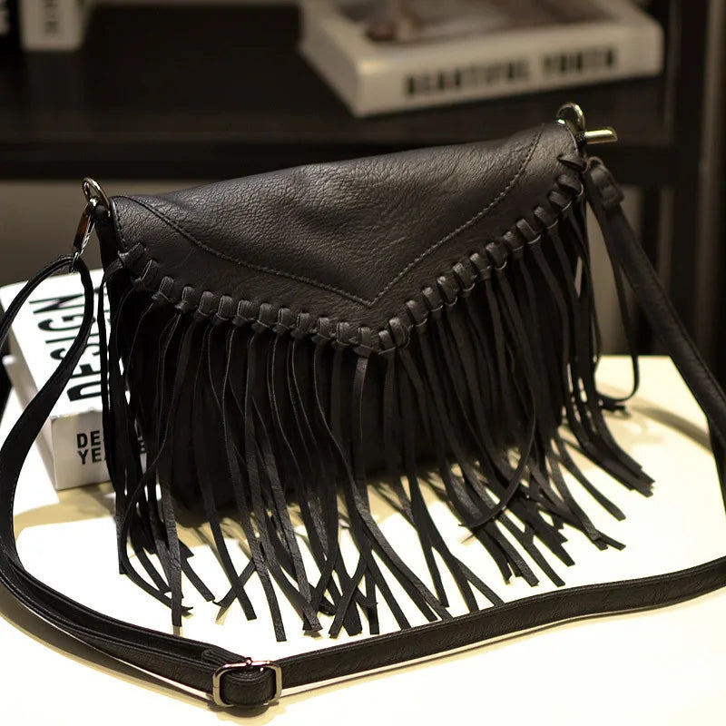 Stylish Envelope Tassel Shoulder Bag