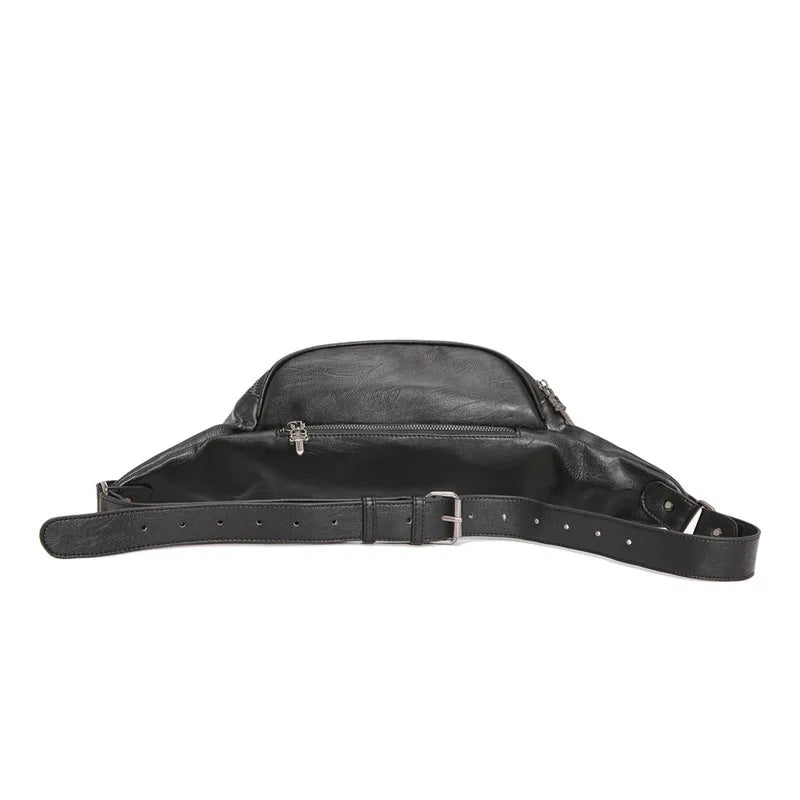 Men's Rivet Chest Bag Small Cross Body Waist Bag