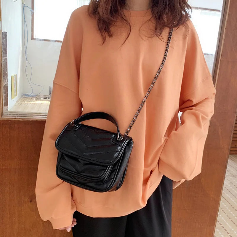 Newhotstacy Chain Bag Soft Single Shoulder Cross Body Phone Bag