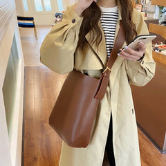 Newhotstacy Satchel Bag Large Capacity Bucket Bag