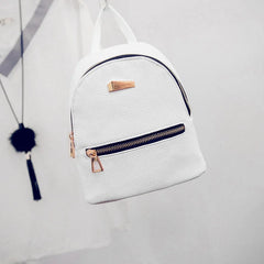 Women Mini Backpack PU Leather College Shoulder Satchel Rucksack