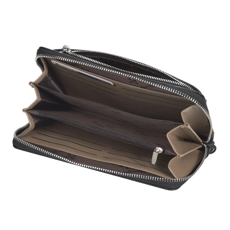 Men's Long Wallet Zipper Clutch Large Capacity Handbag