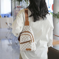 Women Chest Pack Bags Sling Shoulder Chest Bag Girls PU Leather Messenger Pack