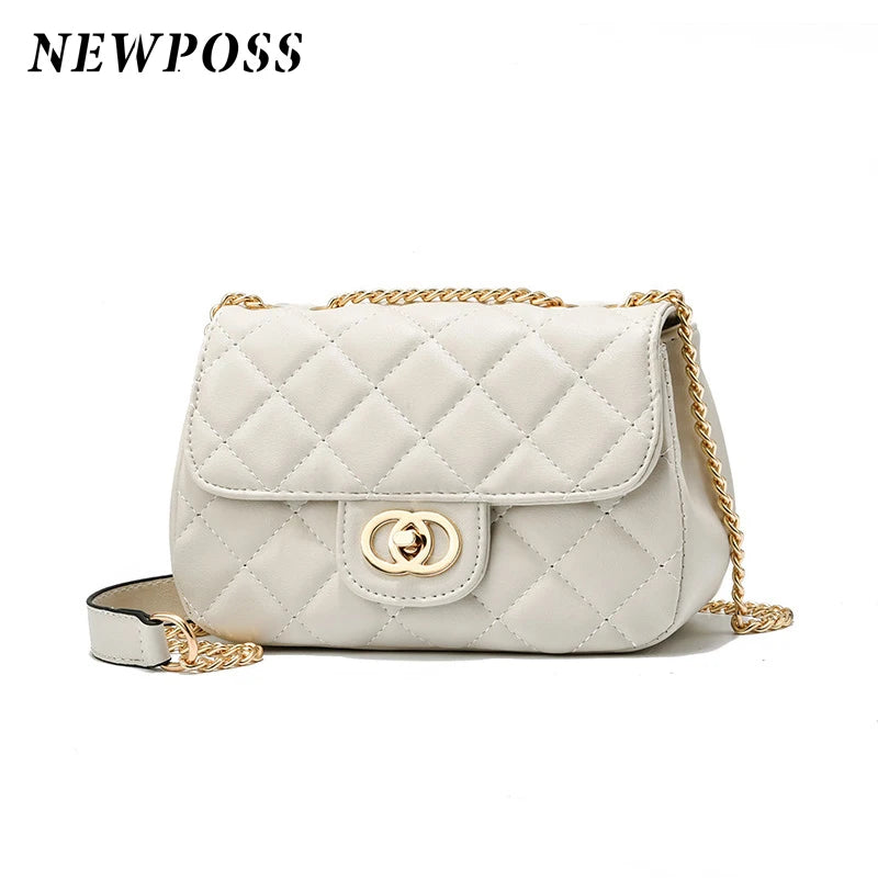 Newposs Mini Shoulder Bag Crossbody Diamond Lattice Small Bag Women