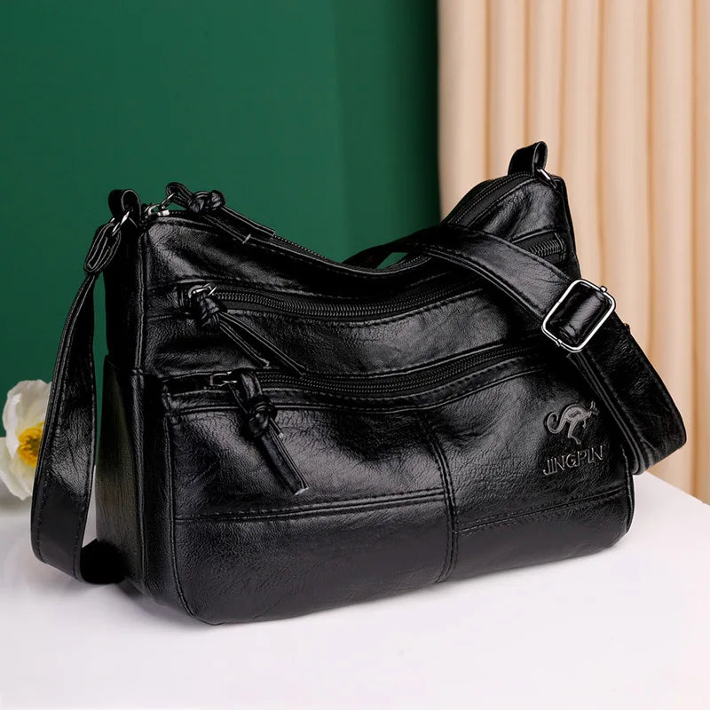 Newposs Ladies Shoulder Bags Leather CrossBody Bag