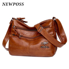 Newposs Ladies Shoulder Bags Leather CrossBody Bag